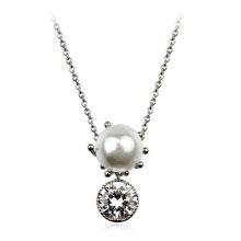 Collar pendiente de la perla del nuevo collar hermoso del estilo 2016 y collar pendiente cristalino de la joyería